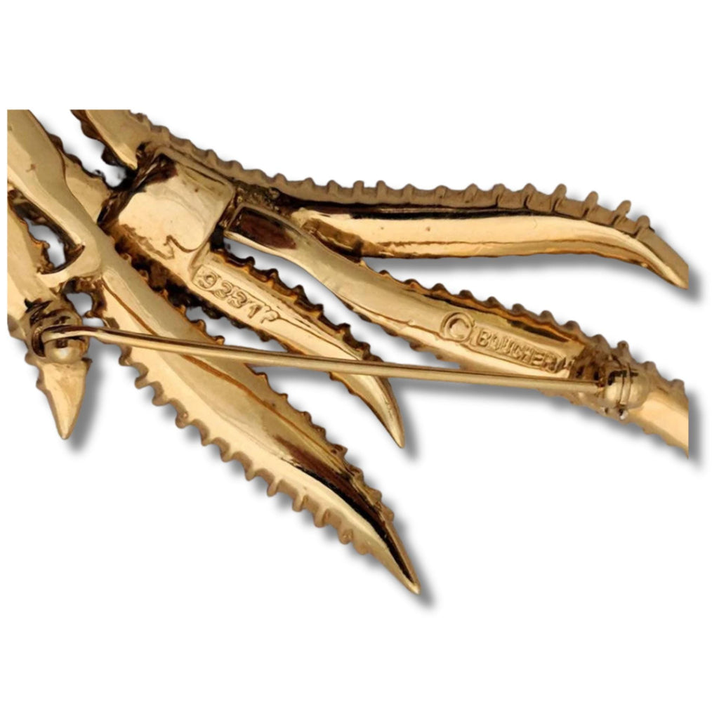 Luxury vintage Boucher brooch with baguette crystals, excellent condition - Collectible Art Deco crystal brooch
