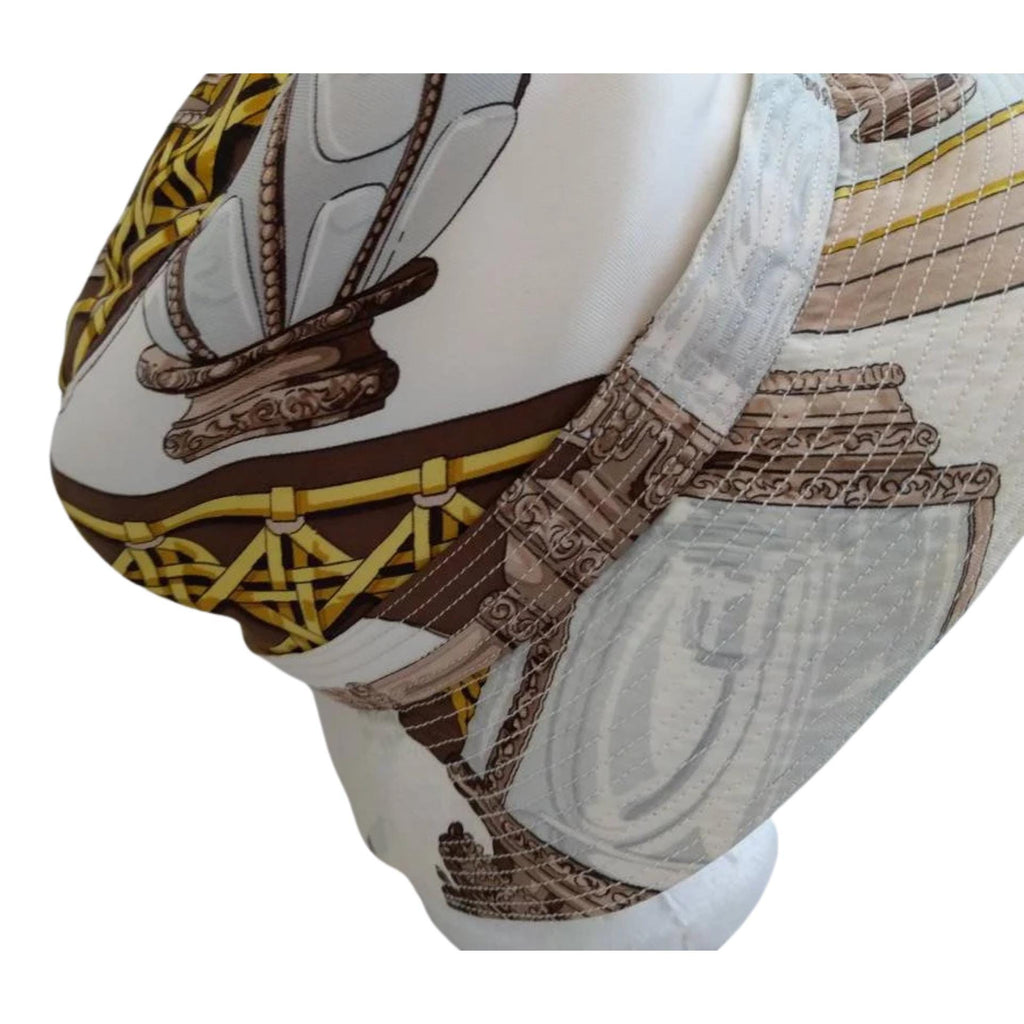 Hat Hermes Silk Hat Safari HERMES Vintage Silk bucket hat by Hermes Feux de Route hat silk women hat