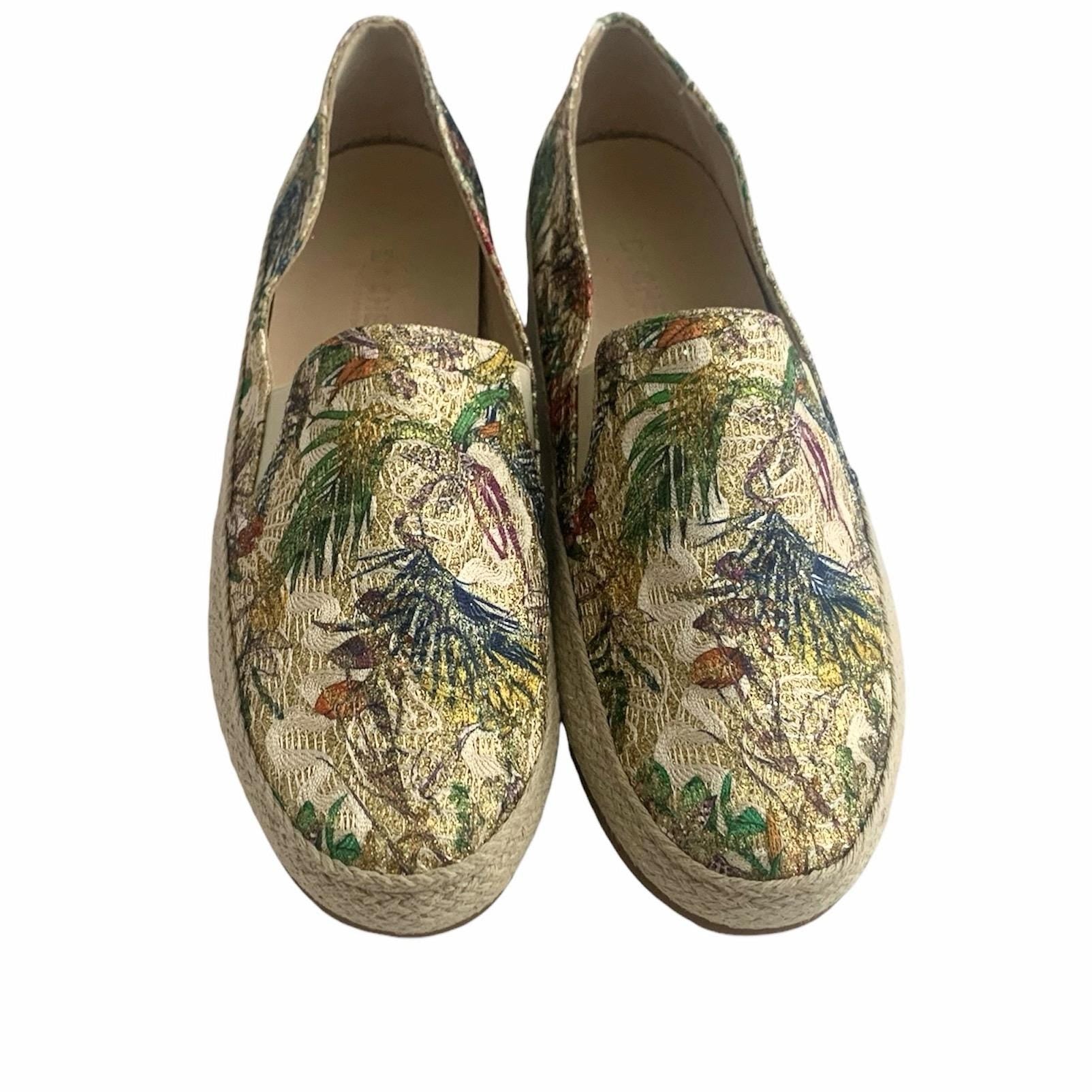 Di Chenzo handmade Italian sneakers, gold thread detailing, canvas, size 40