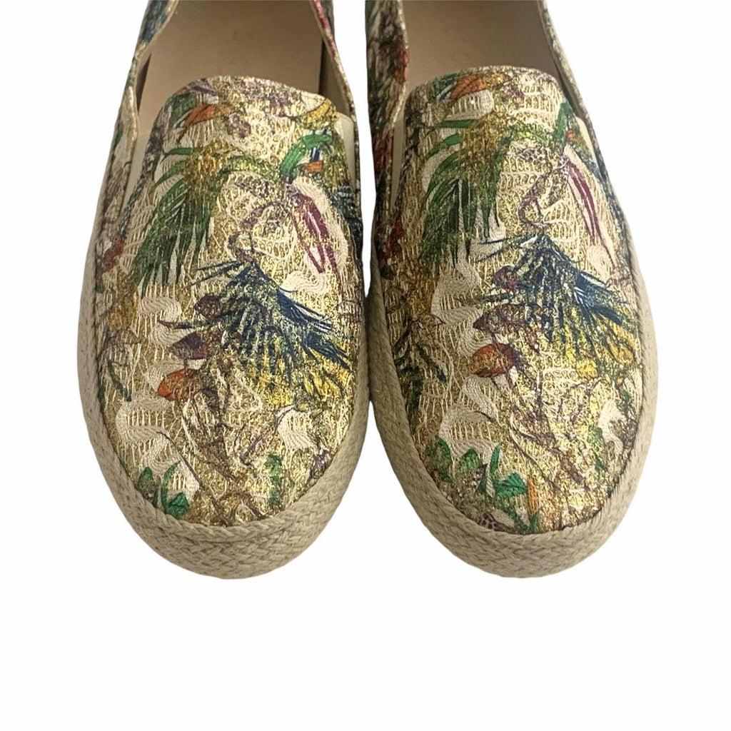 Handcrafted canvas sneakers, Di Chenzo, size 40, beige with gold thread - Beige low-top sneakers