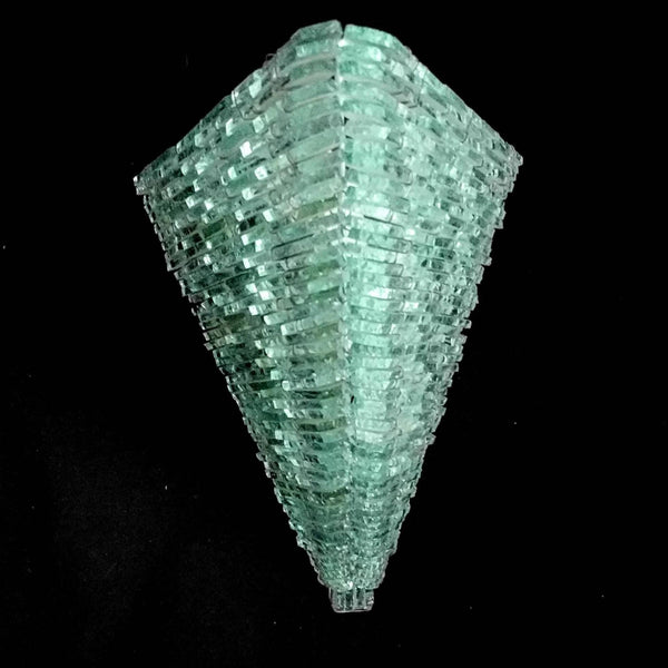 Tony Duquette commissioned glass sconce lamp, rare designer piece, handcrafted glass and iron - Rare Tony Duquette commissioned glass sconce lamp, handcrafted glass sculpture made in Bali