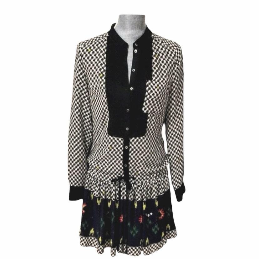 L.A.M.B. Space Invader dress by Gwen Stefani, houndstooth pattern, size 2