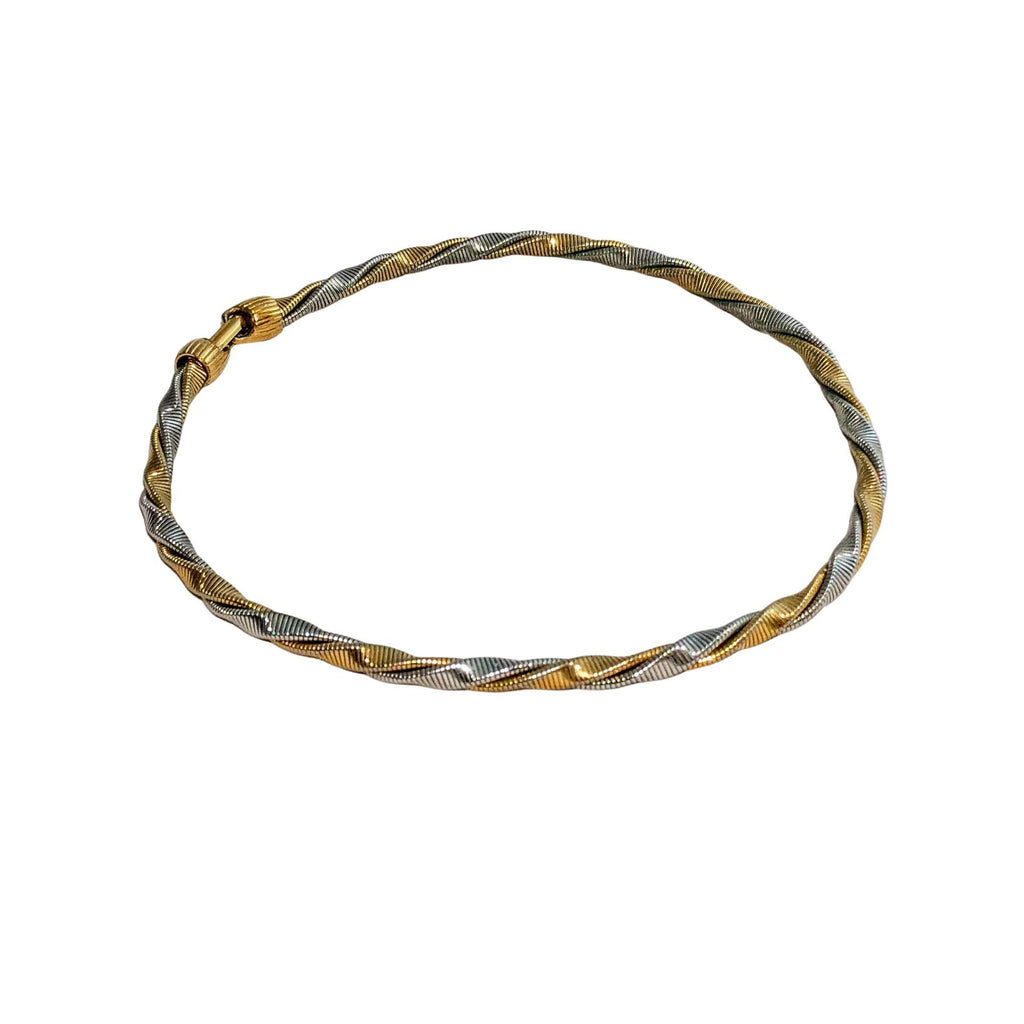 Trifari Necklace - Vintage 1960s 2 Tone Crown Jewelry by Alfred Philippe - Rare & Beautiful Statement Piece