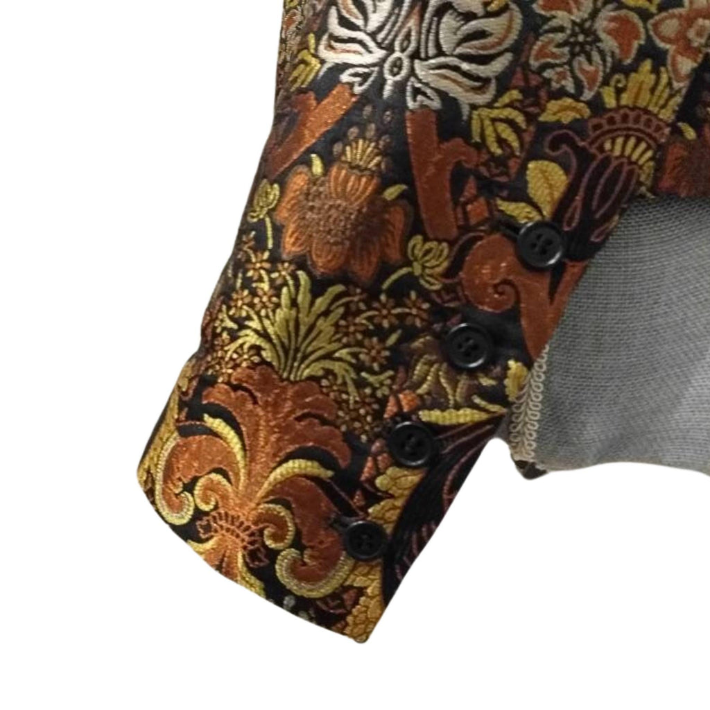 Richard Tyler Brocade Blazer – Rare Silk Gold Jacquard Blazer, Luxury Designer Blazer, Vintage Statement Piece