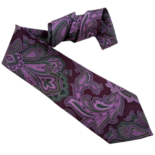 Etro Milano purple silk tie, 3 3/4-inch width, elegant men’s accessory - Purple silk formal tie
