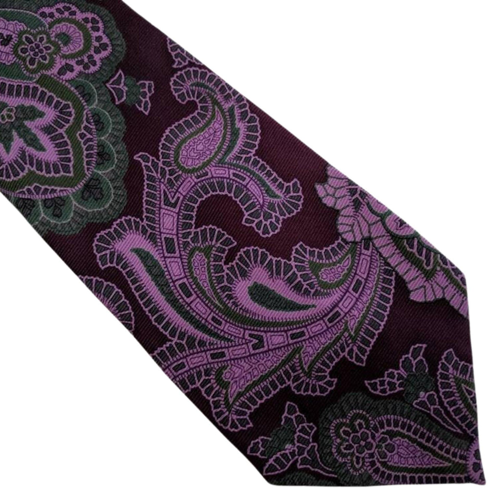 Luxury Etro Milano necktie in rich purple silk, made in Italy - Elegant Etro men’s accessory