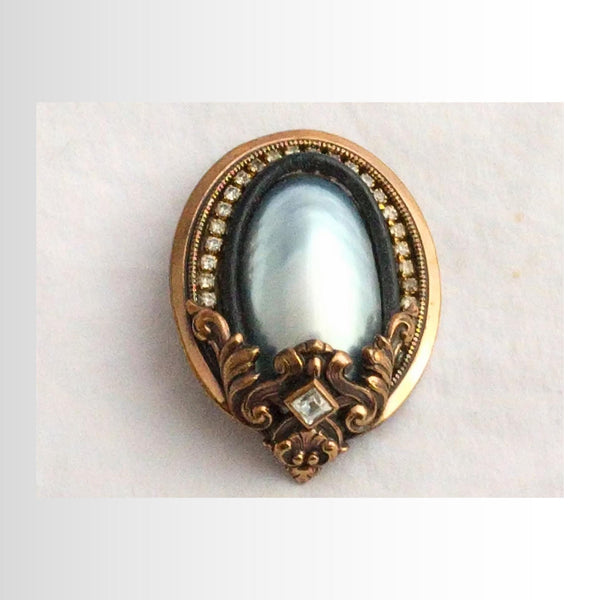 Ermani Bulatti brooch vintage pearl brooch Ermani Bulatti designer brooch with pearl rare brooch collectible