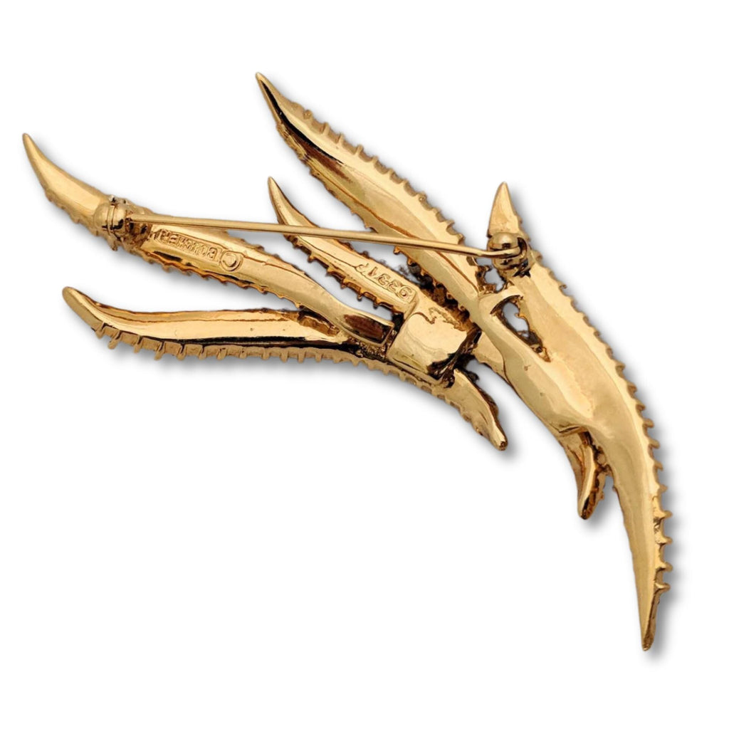 Rare Marcel Boucher brooch, model 9331P, Art Deco style, 3.25 inches - Baguette crystal Boucher pin