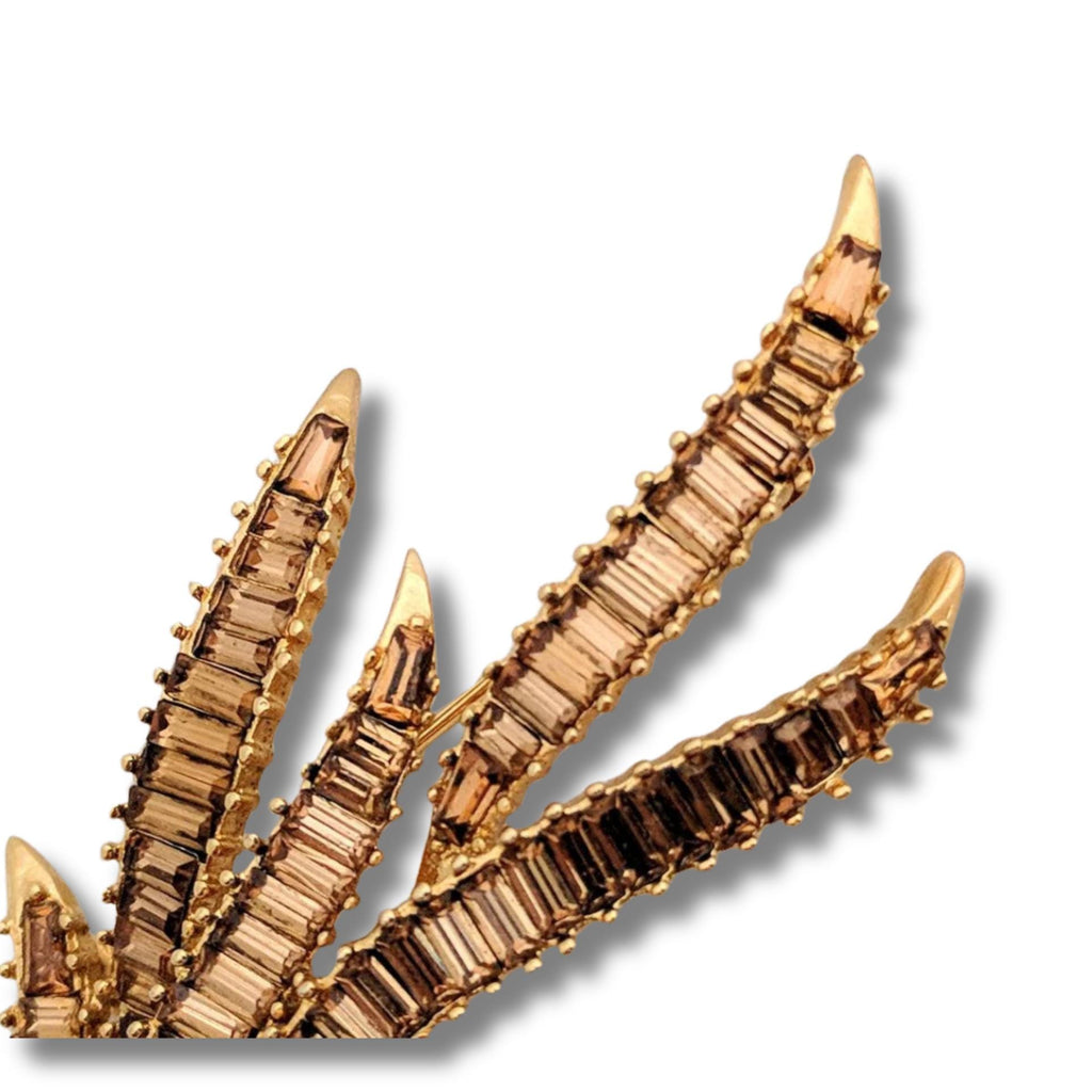 Marcel Boucher signed Art Deco brooch with baguette crystals, model 9331P - Vintage crystal pin