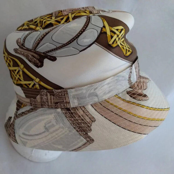 Hermes Silk Hat Safari HERMES Vintage Silk bucket hat by Hermes Feux de Route hat silk women hat