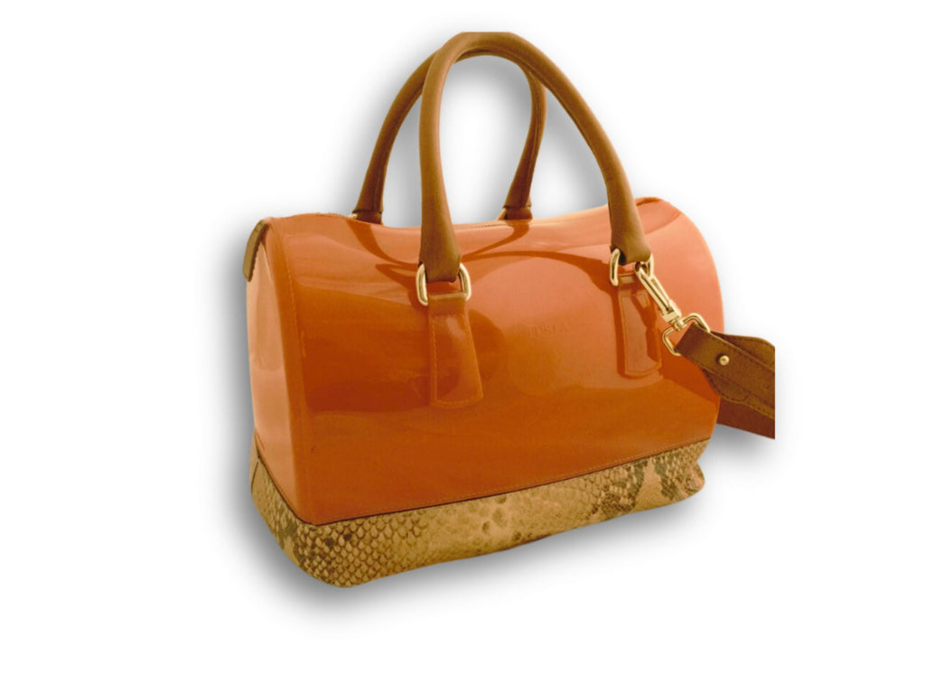FURLA handbag Furla jelly candy doctor bag translucent Furla bag top handles Italian-Made bag crossbody shoulder strap bag