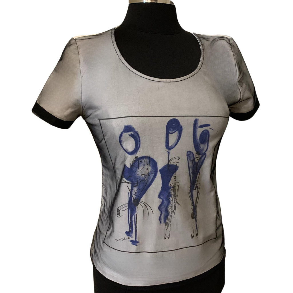 Elisa Cavaletti short-sleeve top, designed in Capri, Italy by Daniela Dallavalle