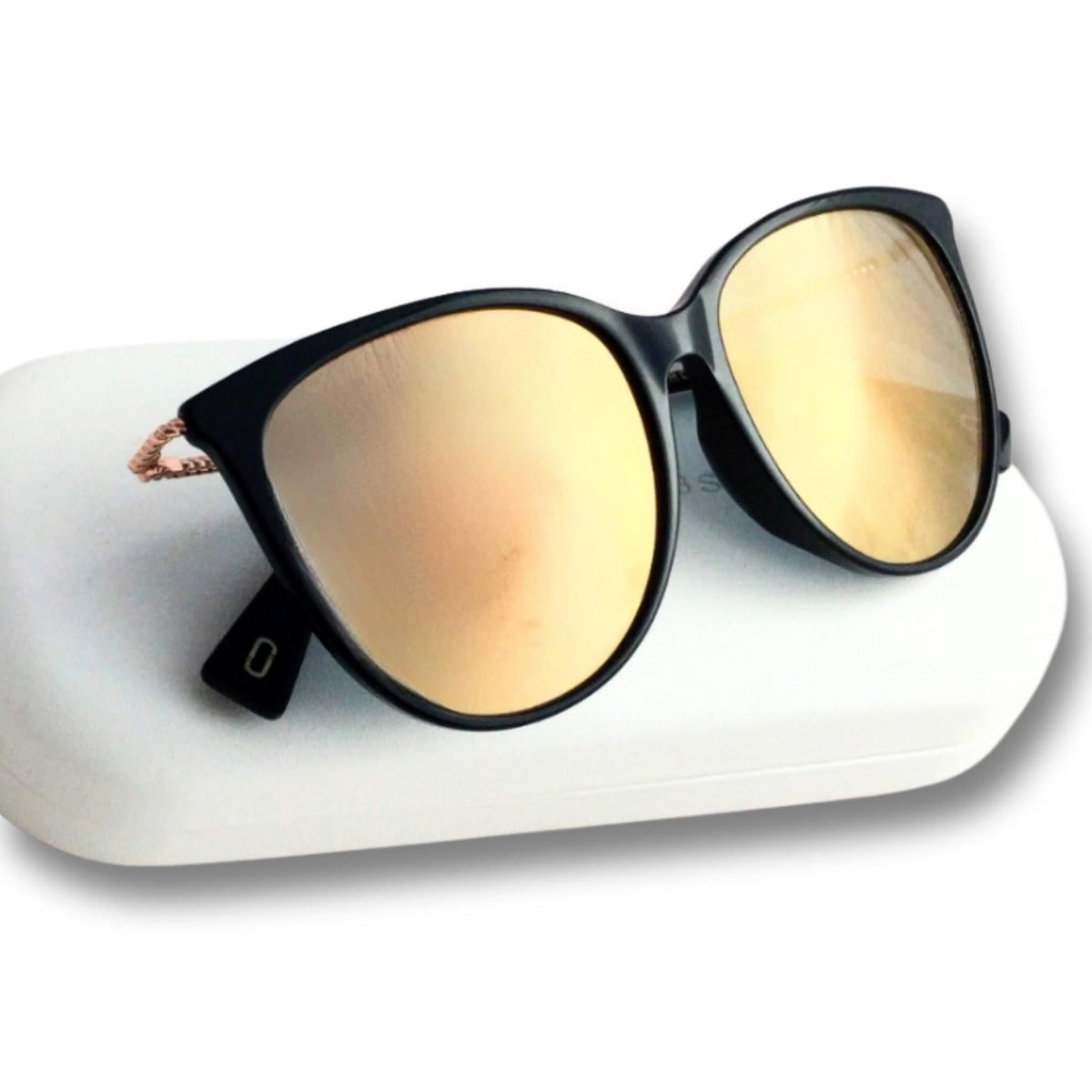 Marc Jacobs MARC 257/F/S JO 807 56 sunglasses, black frame, yellow bronze mirror lenses