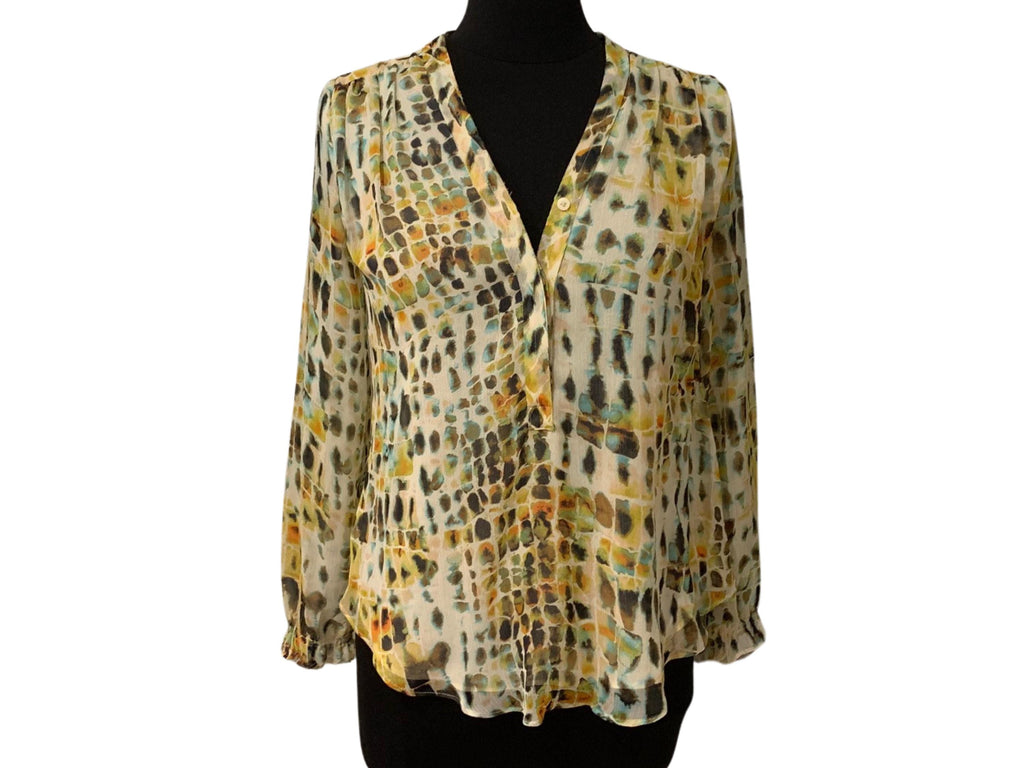 Effortless tunic-style sheer blouse, polyester blend, designer-inspired casual wear