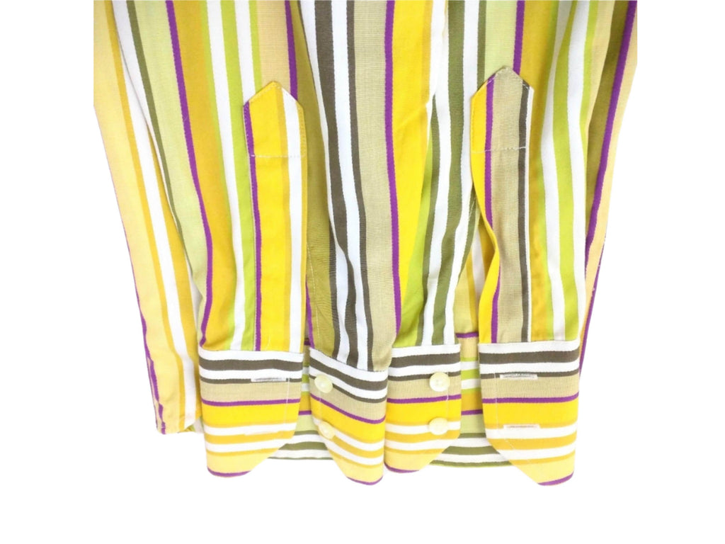 Elegant ETRO Milano multicolor striped cotton shirt, tailored fit, non-stretch