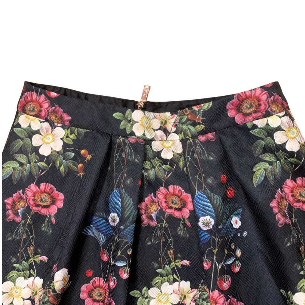 High-end jacquard midi skirt, side pockets, back zipper, pre-loved excellent condition