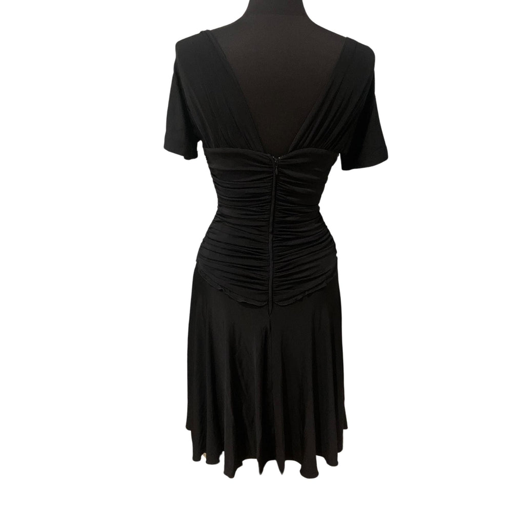 Versace Jeans Couture black rushing dress, NWT, size 40, Made in Italy