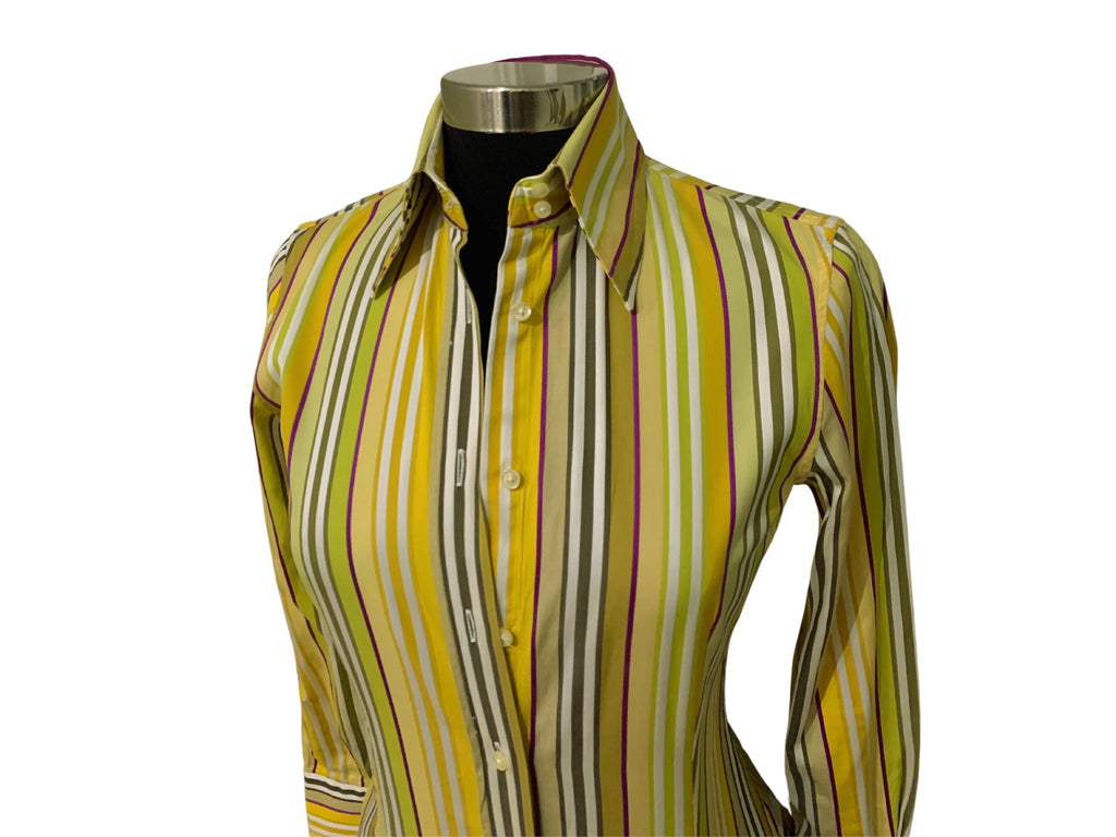 ETRO Milano fitted striped shirt, IT 38 (US 2/4), slim fit, 100% cotton