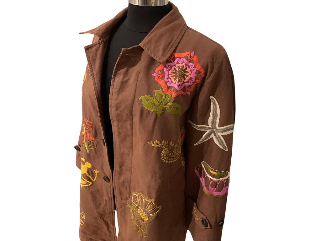 Buy luxury Haute-bohemian designer coat, wearable art, Muriel Brandolini pre-loved fashion