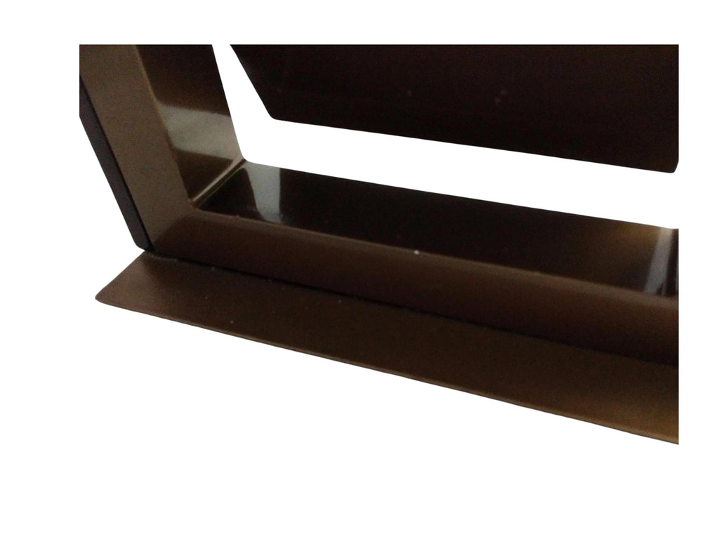 Rare Gucci Table Mirror – Authentic Vintage Pivoting Mirror, Brown Metal & Wood Finish, 12" x 10", Collectible Designer Piece