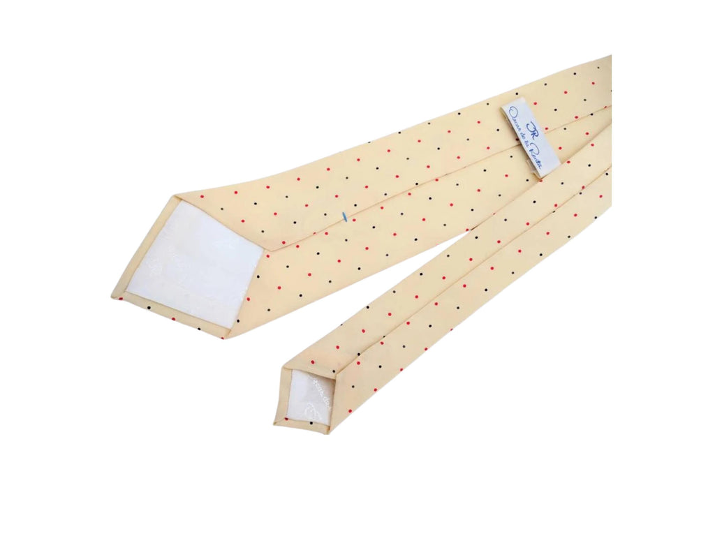 Tie Vintage Silk Oscar de la Renta necktie yellow tie Silk