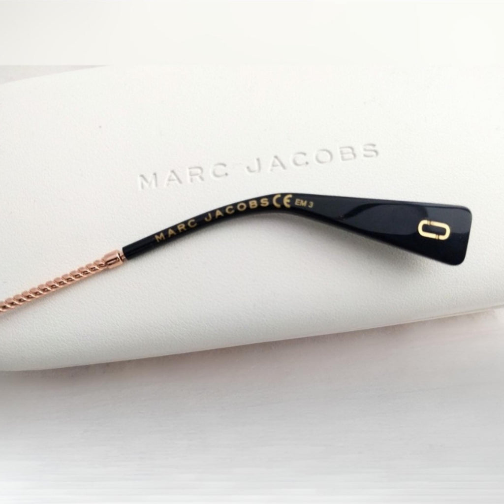 Marc Jacobs MARC 257/F/S sunglasses, black frame with yellow bronze mirror lenses