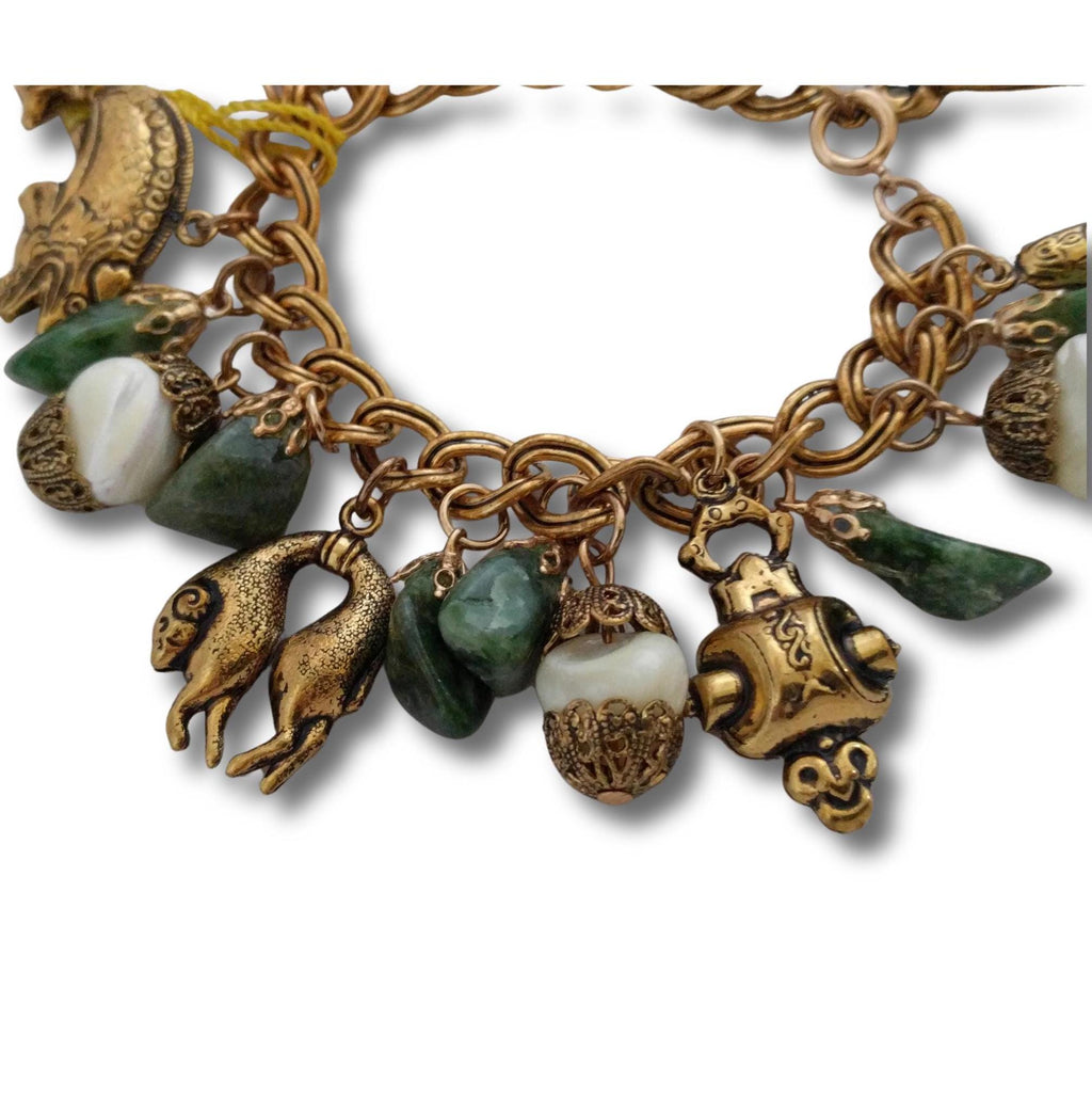 Never-worn HOB 5th Ave charm bracelet with original tag, 7.5 inches - Vintage HOB 5th Ave charm bracelet