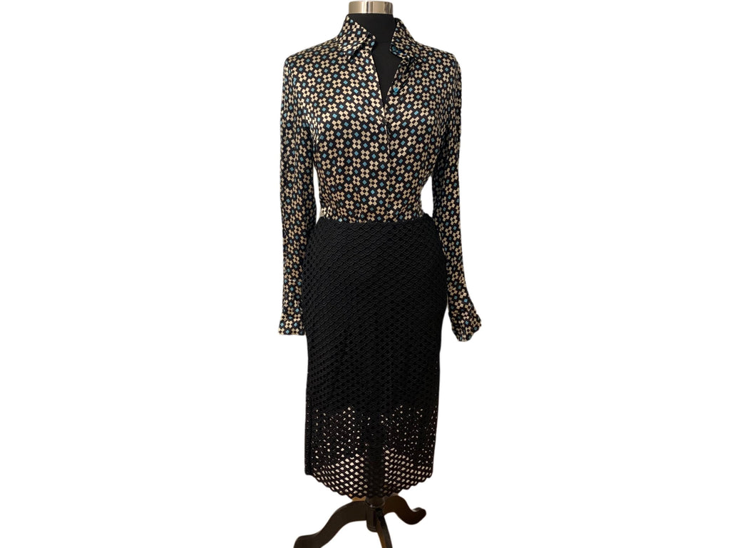 Authentic Louis Féraud 100% silk blouse, office-to-evening chic style