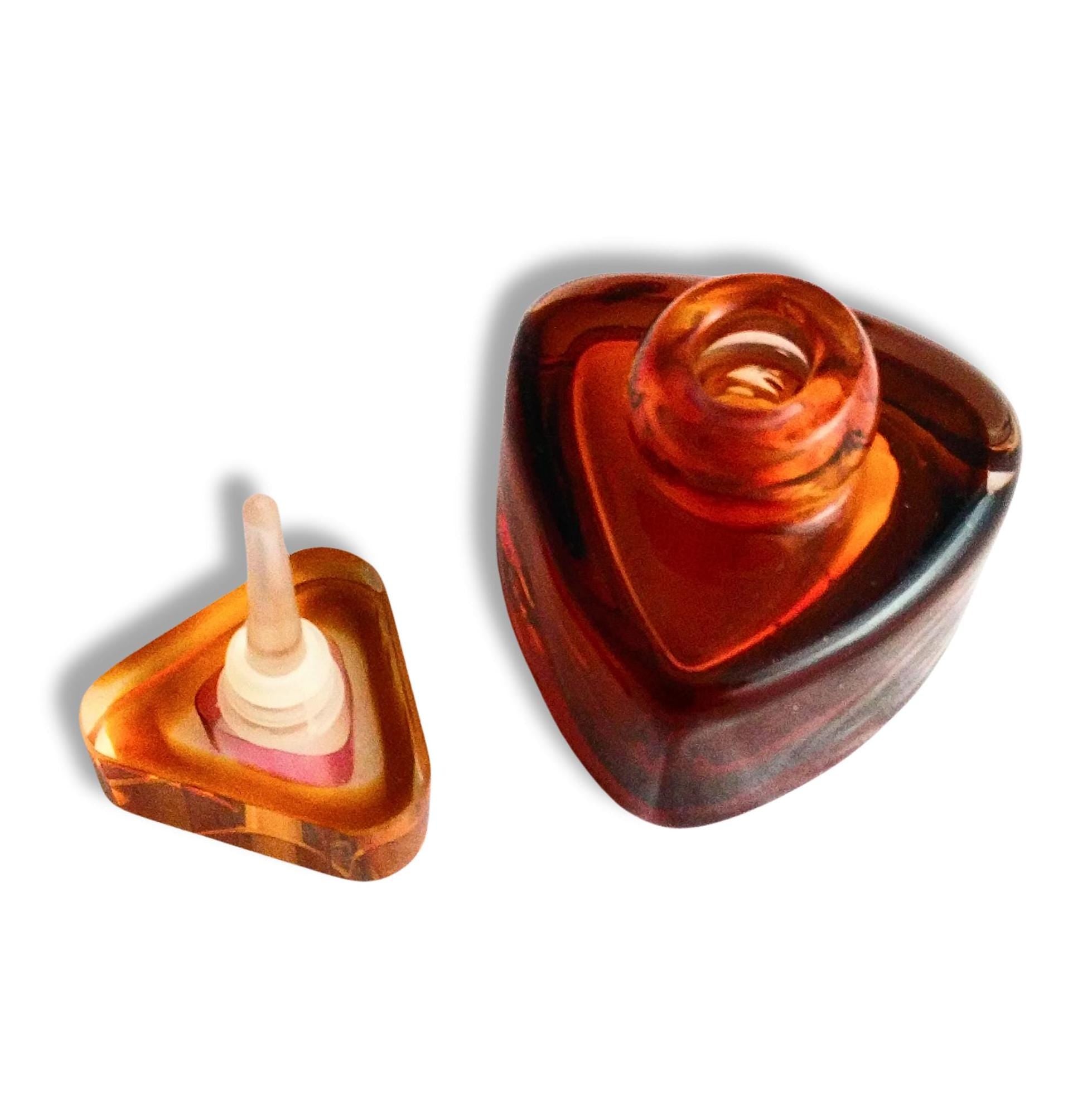 Perfume bottle vintage Murano perfume bottle amber small art Glass Perfume Bottle rare