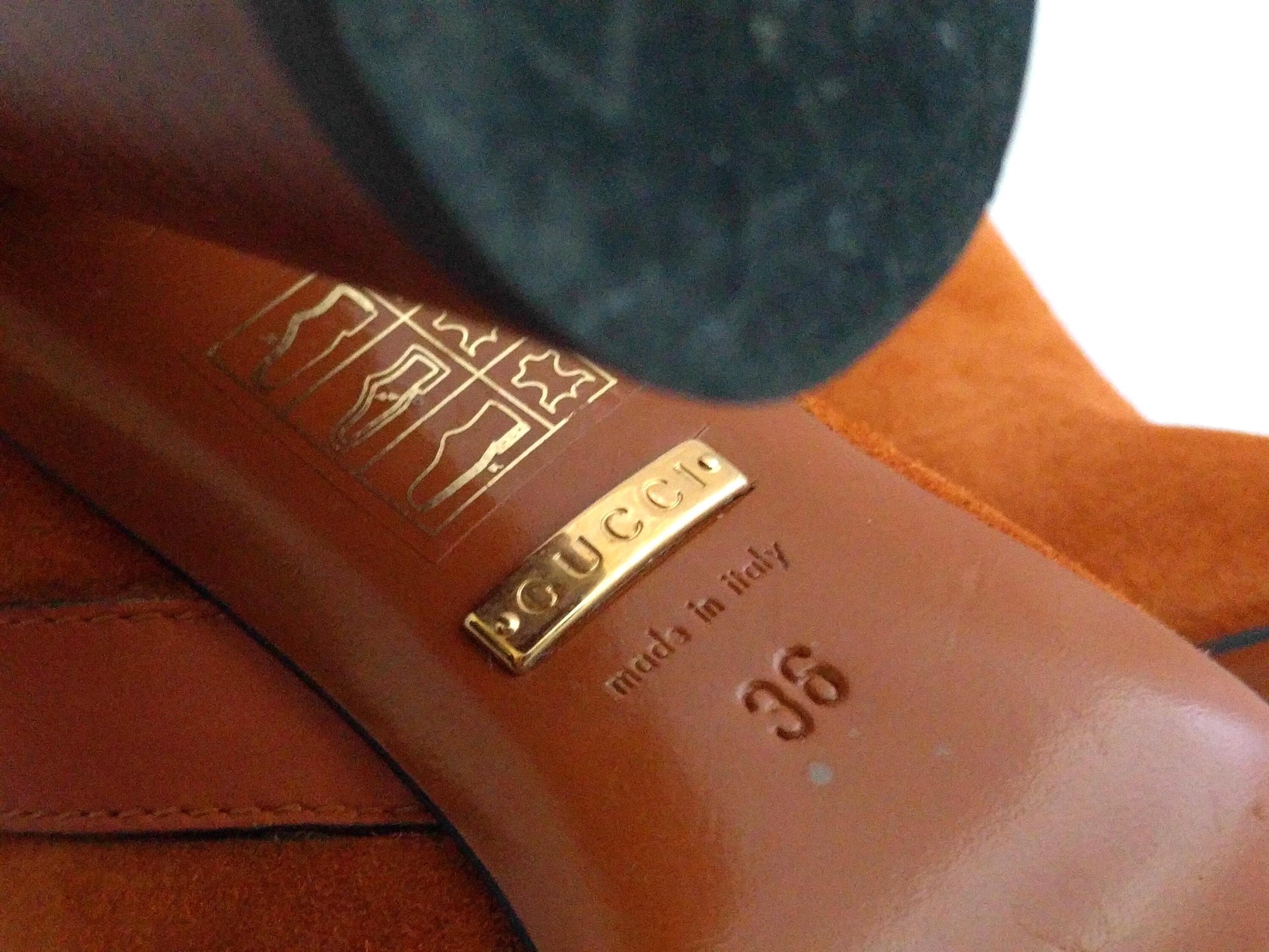 Gucci Suede Ankle Boots – Abigail Rust/Orange Booties, 4.5" Heel, Made in Italy, Excellent Condition, Size 6