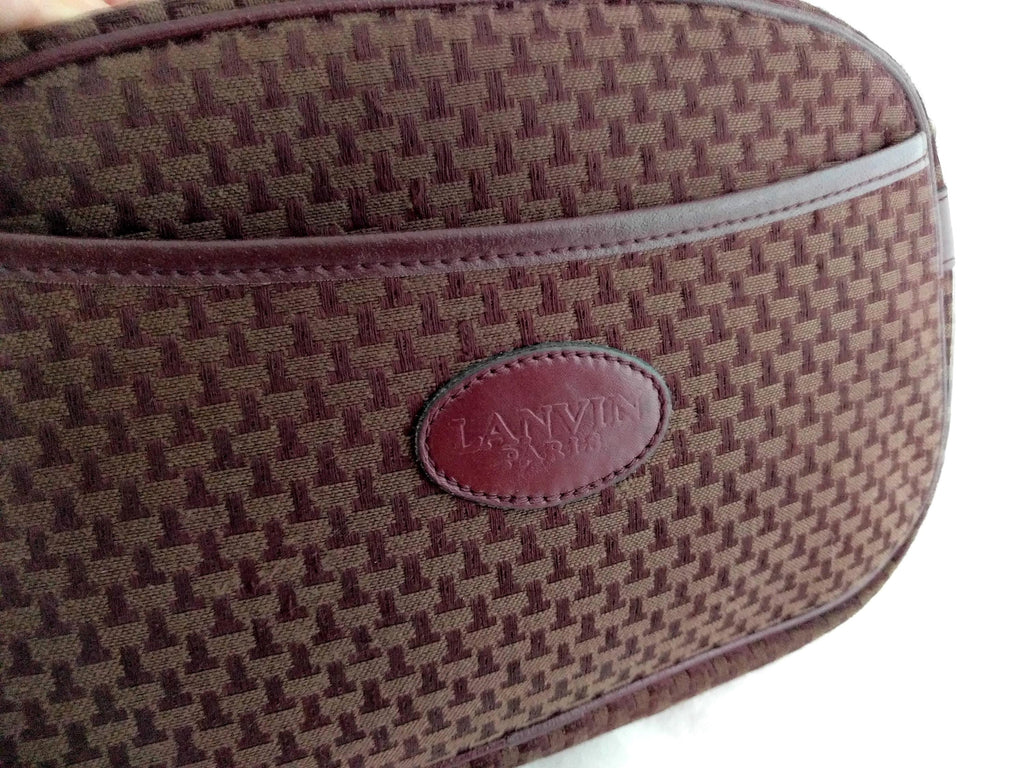 LANVIN purse - Lanvin crossbody- Lanvin shoulder bag - Vintage Lanvin burgundy bag - Beautiful and timeless