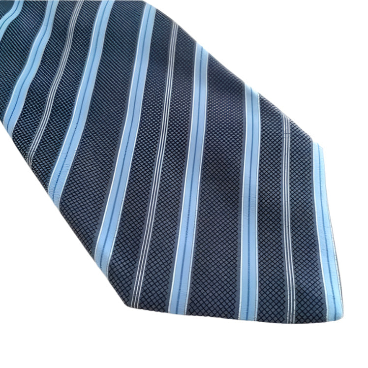 Silk Tie - Striped Micro Pattern Brioni Tie | Handmade in Italy, Elegant Gift for Men, Luxury Accessories