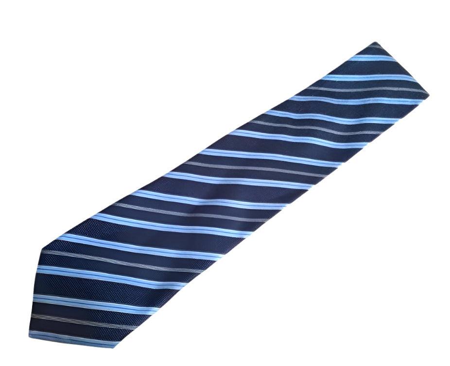 Silk Tie - Striped Micro Pattern Brioni Tie | Handmade in Italy, Elegant Gift for Men, Luxury Accessories
