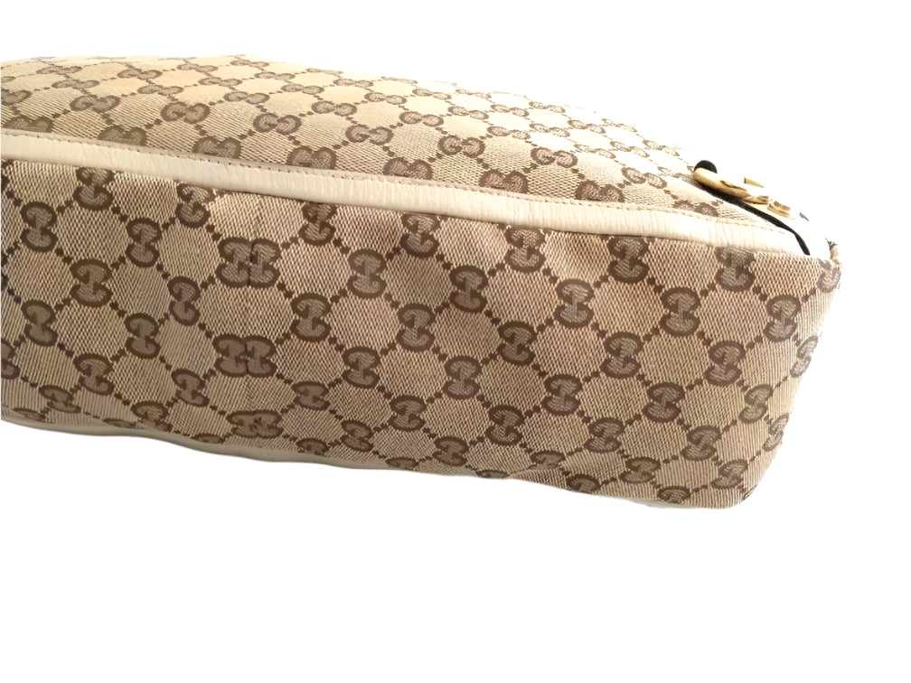 Gucci GG Abbey D-Ring Tote – Beige/Brown Canvas, Made in Italy