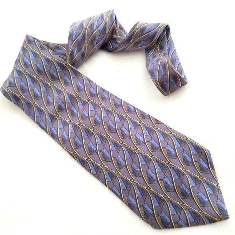 Luxury Valentino tie, classic 3.5-inch width, formal men’s or women’s accessory - 100% silk Valentino tie