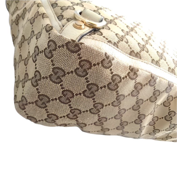Gucci GG Abbey D-Ring Tote – Beige/Brown Canvas, Made in Italy