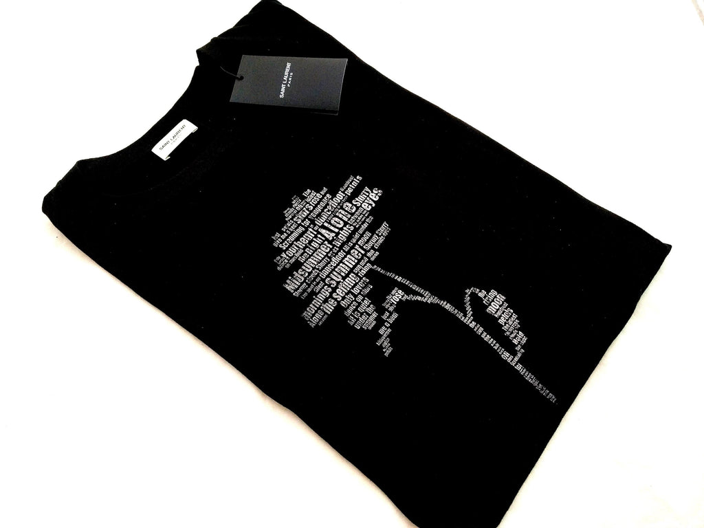 Designer Saint Laurent crewneck tee, black short-sleeve, women’s size XS/S - Luxury designer tee with tags