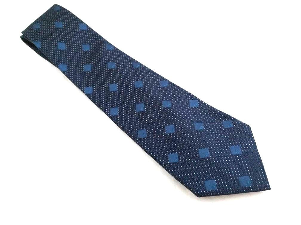 Tie NINA RICCI necktie Blue hand made tie Made in France Vintage tie for him blue tie