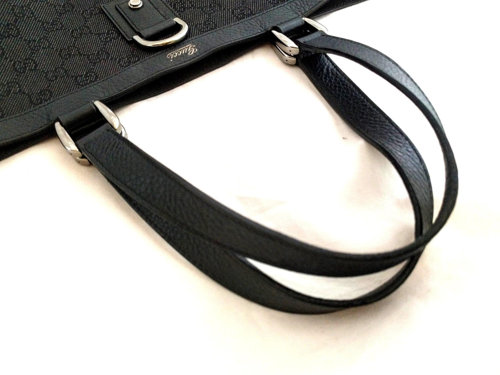 Rare Gucci GG Canvas Abbey D-Ring Tote – Black Monogram, Made in Italy