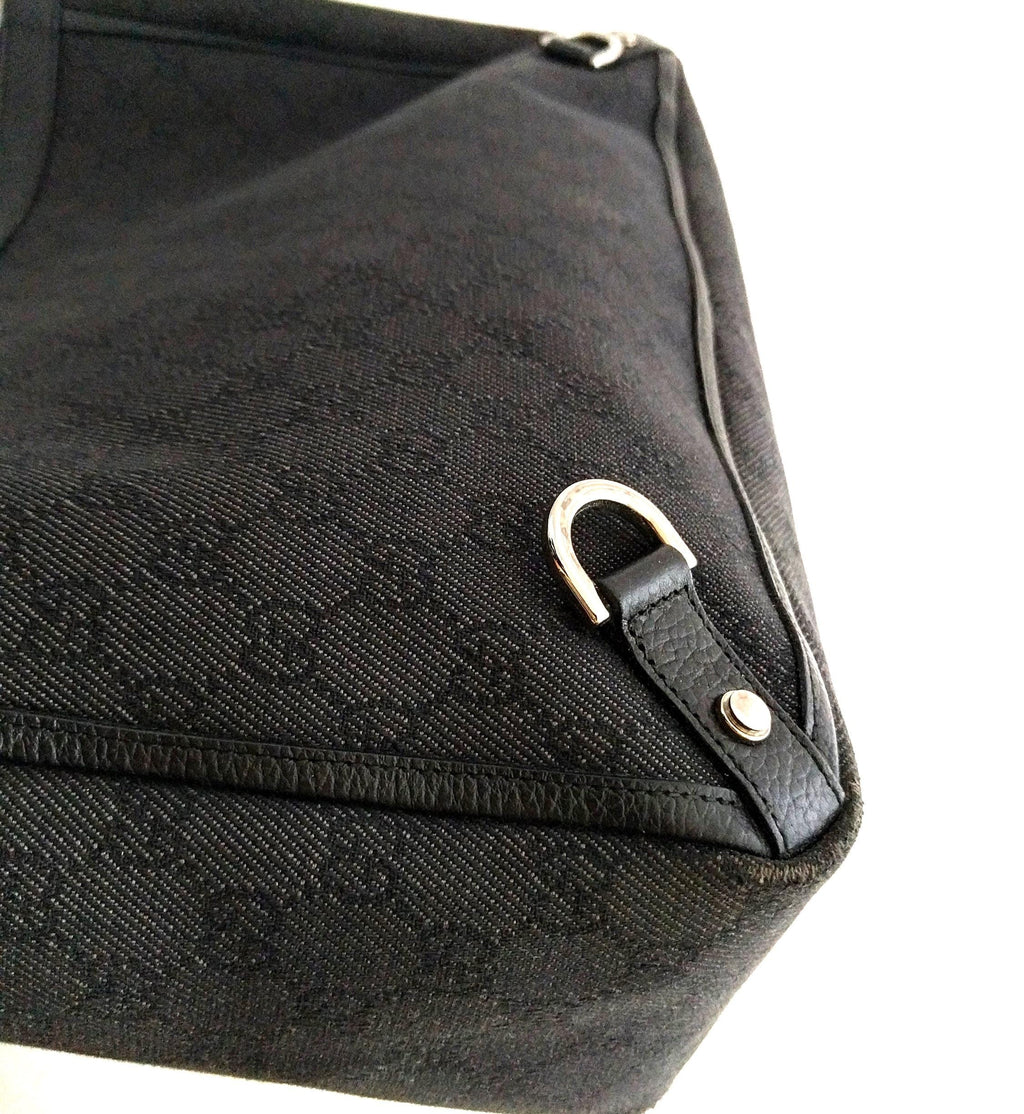 Rare Gucci GG Canvas Abbey D-Ring Tote – Black Monogram, Made in Italy