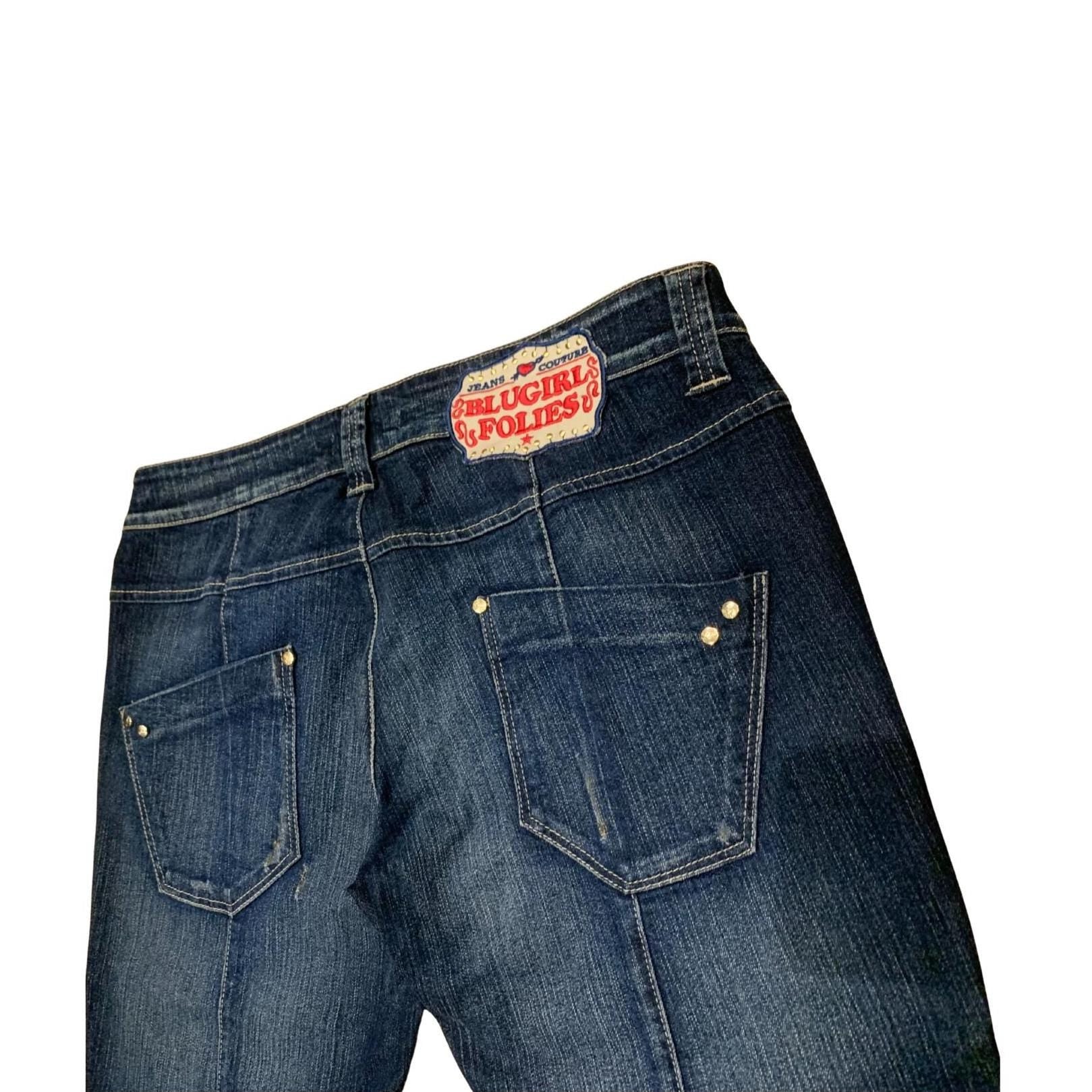 Blugirl Folies Italian Designer Jeans – Size 29, Tapered Semi-Straight Leg, Stretch Denim, Made in Italy, Preloved Luxury Denim