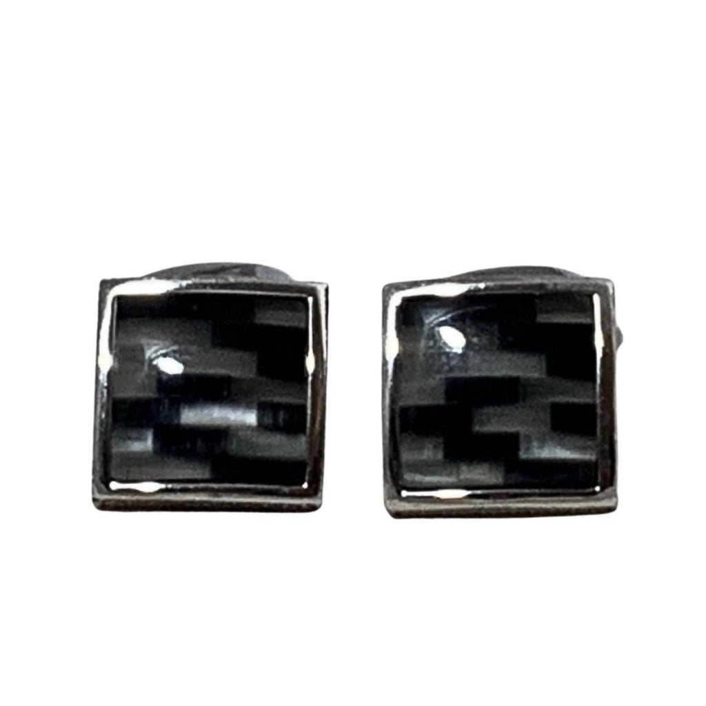 Tateossian London Cufflinks – Palladium-Plated Giza Square Designer Cufflinks, Silvertone, Luxury Gift for Him, Rare Statement Piece