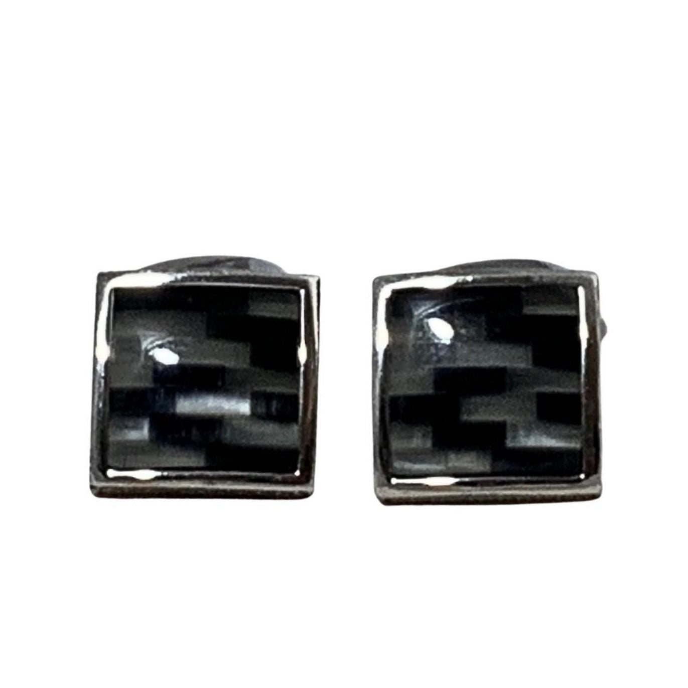 Tateossian London Cufflinks – Palladium-Plated Giza Square Designer Cufflinks, Silvertone, Luxury Gift for Him, Rare Statement Piece