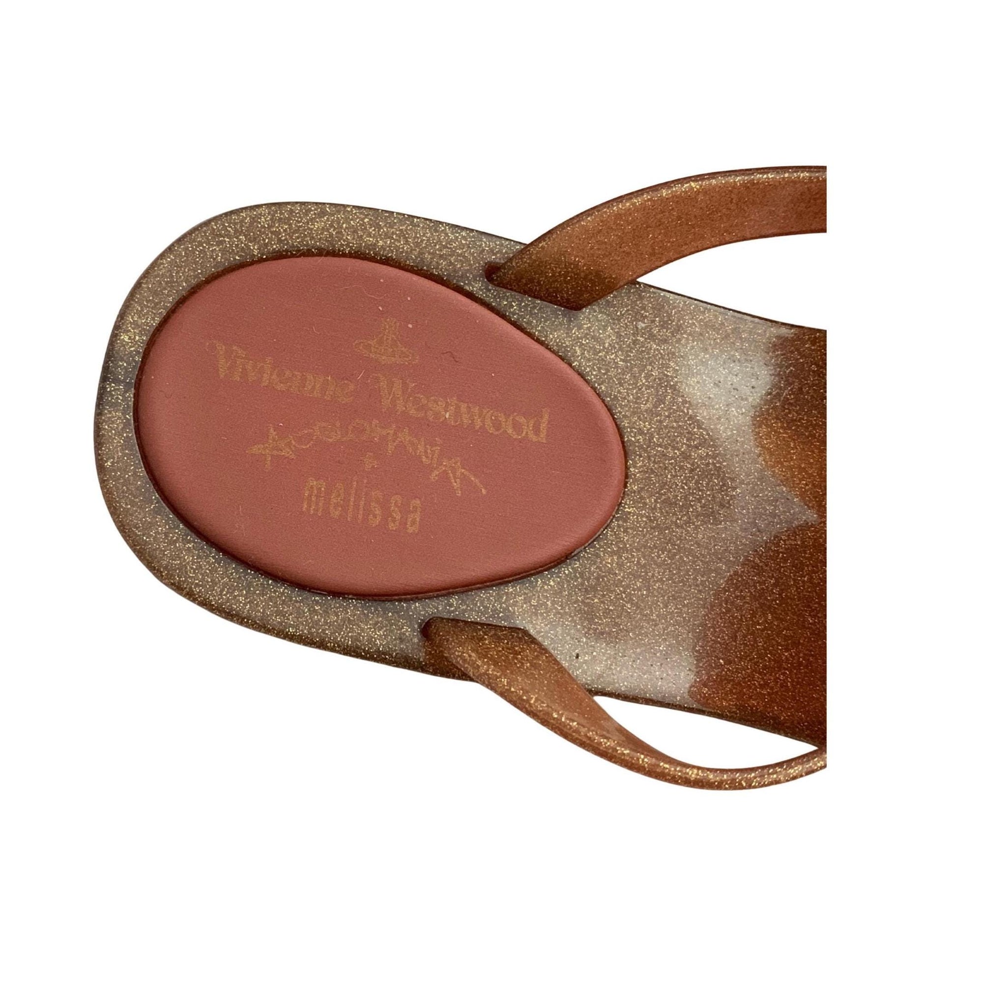 Vivienne Westwood Anglomania Tortoise Flip Flops – 5 US, 35/36 EU Rubber Sandals by Melissa, Rare Designer Collab