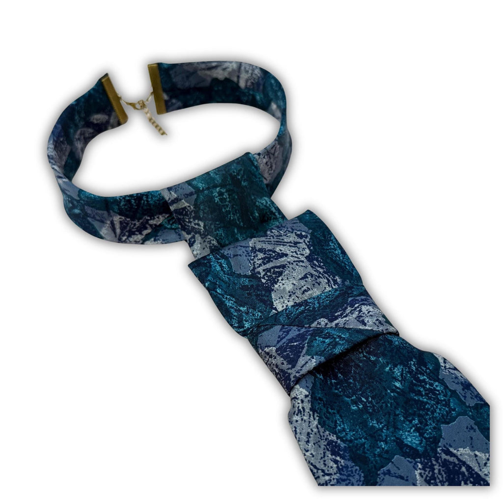 Lanvin Silk Tie for Women - Vintage Lanvin Reworked Tie for Women - Necktie for Women - Sustainable Designer Fashion