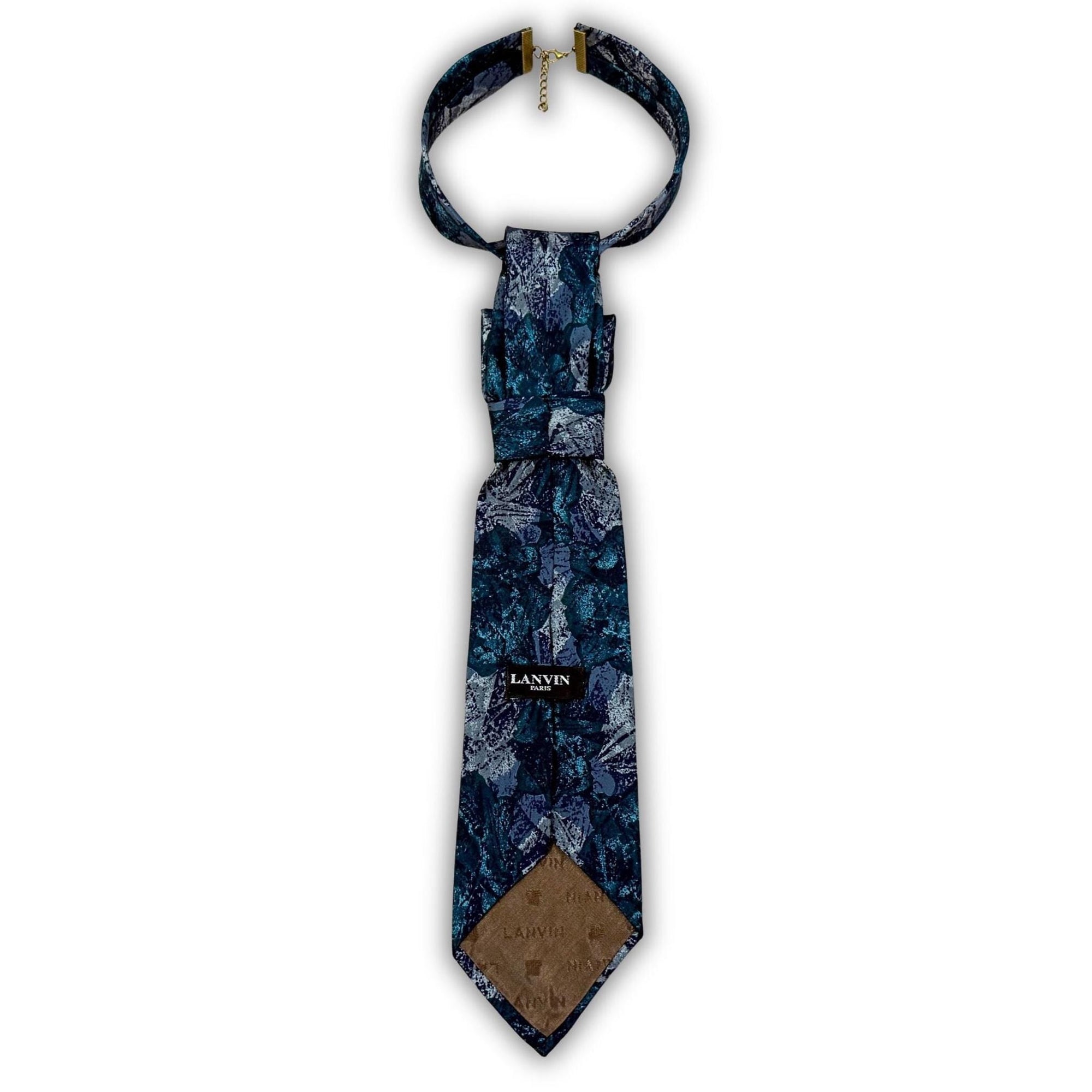Lanvin Silk Tie for Women - Vintage Lanvin Reworked Tie for Women - Necktie for Women - Sustainable Designer Fashion