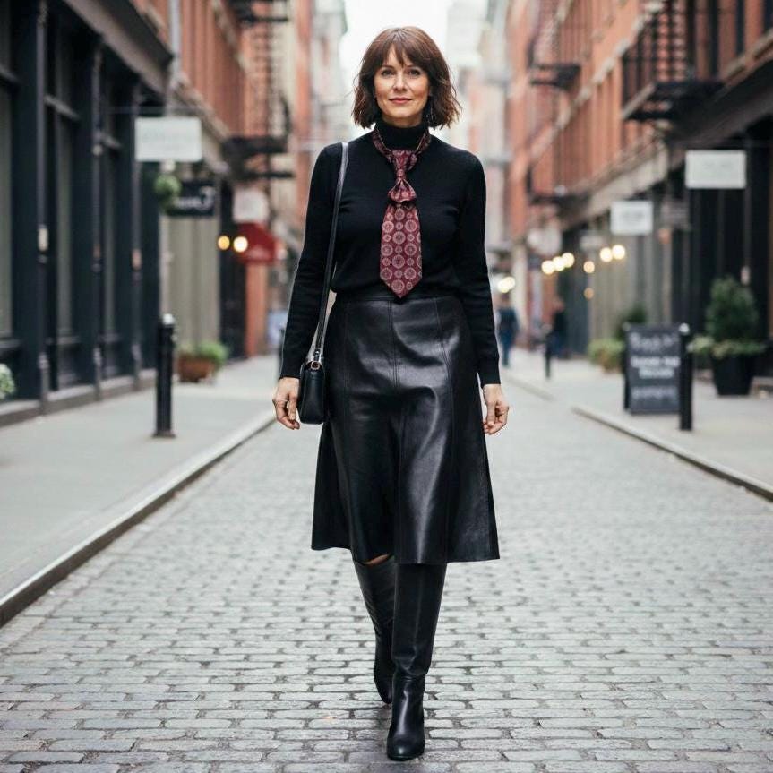 DKNY Silk Tie for Women - Vintage DKNY Reworked Tie for Women - Necktie for Women - Sustainable Designer Fashion - Manhattan Style Gift