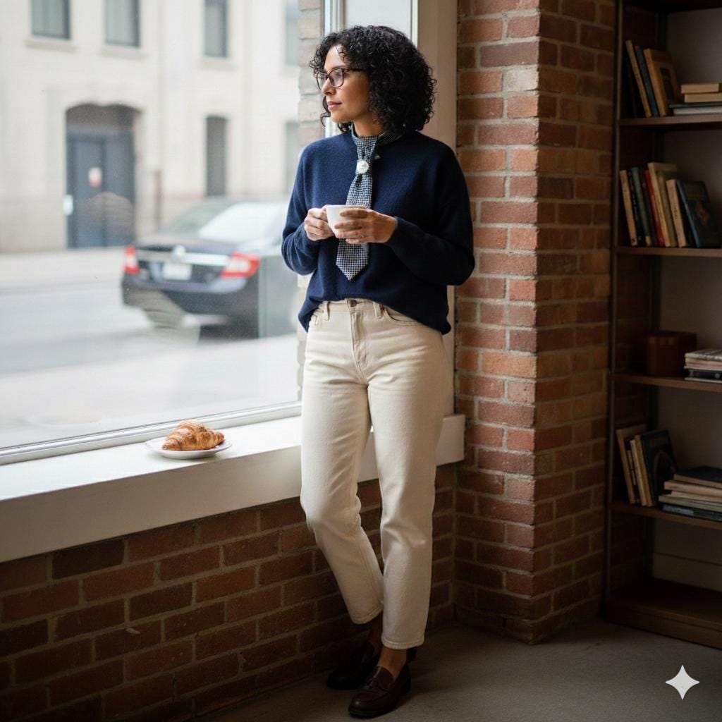 Statement Tie for Women - Grey and Aqua Gradient Medallion Necktie - Gothic Victorian Reworked Accessory - Bespoke Noir Gift