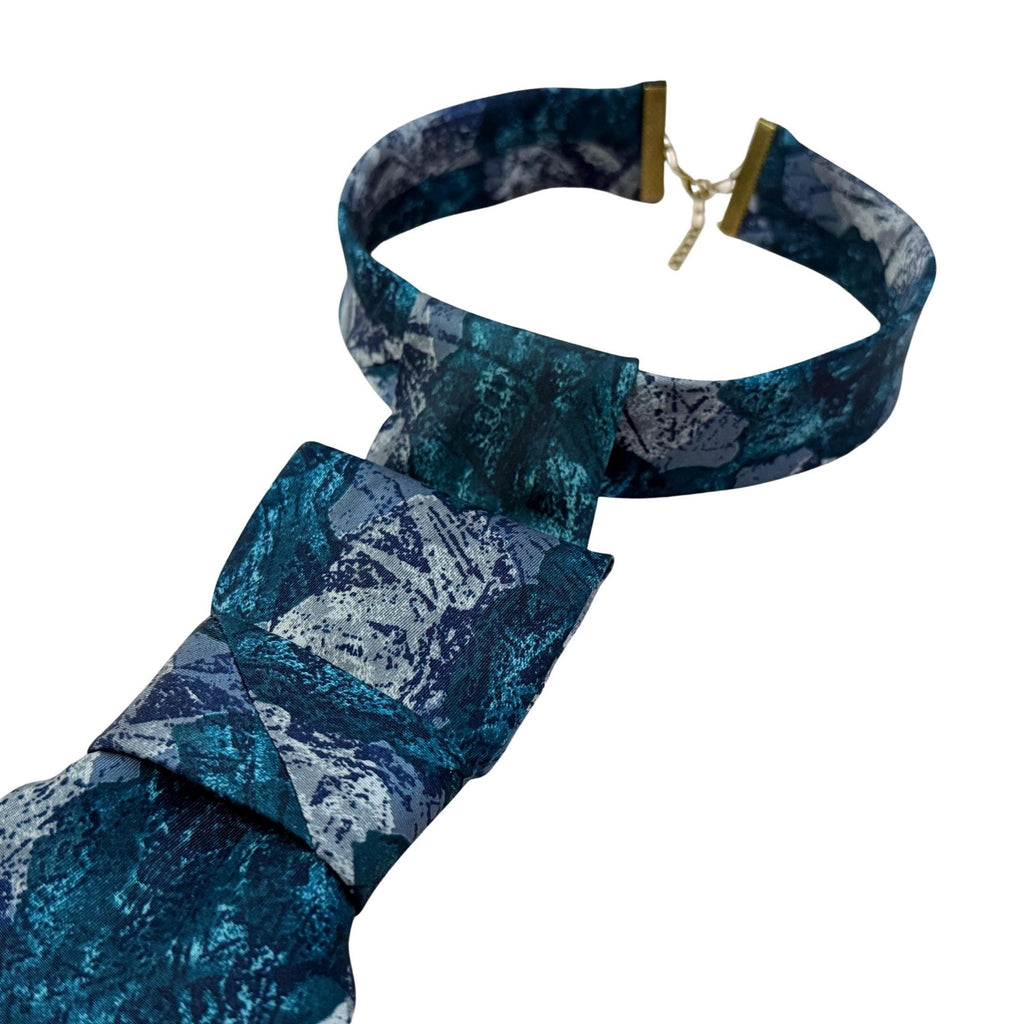 Lanvin Silk Tie for Women - Vintage Lanvin Reworked Tie for Women - Necktie for Women - Sustainable Designer Fashion
