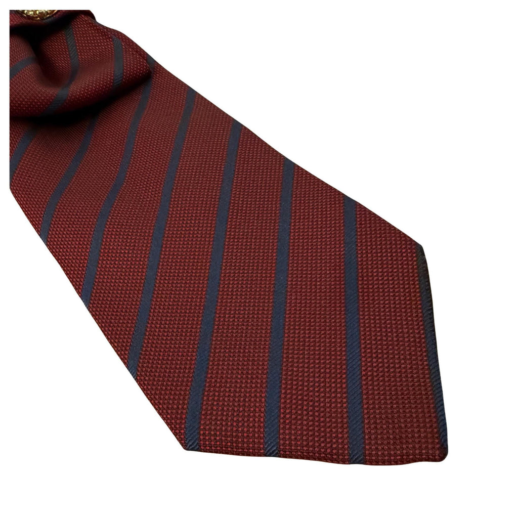 Zegna reworked ties crafted from pure Mulberry silk - jacquard tie is designed with a timeless striped pattern